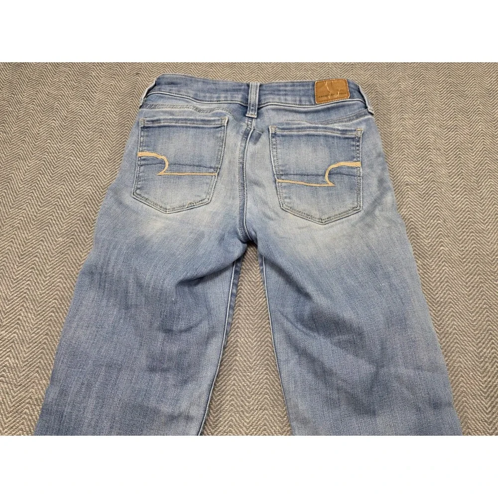 American Eagle Outfitters Womens Jeans Size‎ 2 Regular Light Wash Stretch Denim